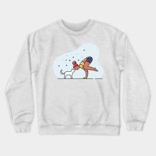 YOGA WITH CAT ILLUSTRATION Crewneck Sweatshirt